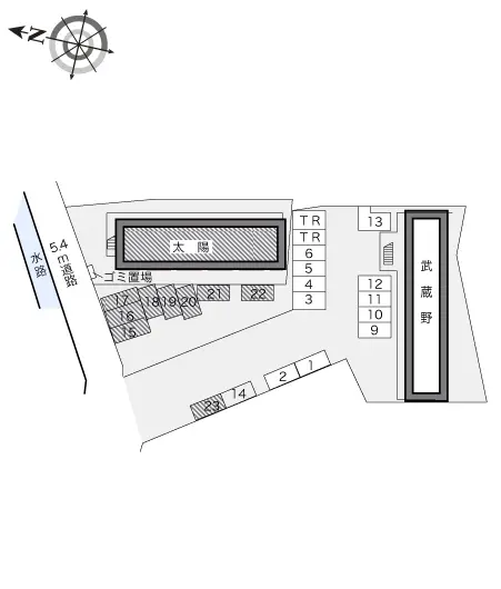 ★手数料０円★所沢市林３丁目 月極駐車場